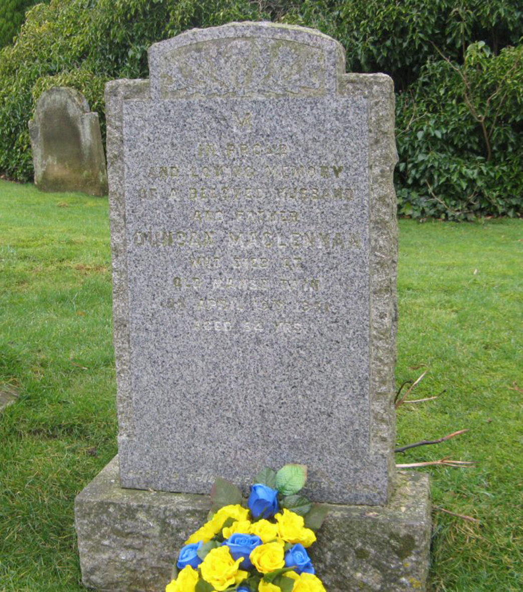 Photo of headstones/Duncan MacLennan died 1961 MI Tain St Duthas